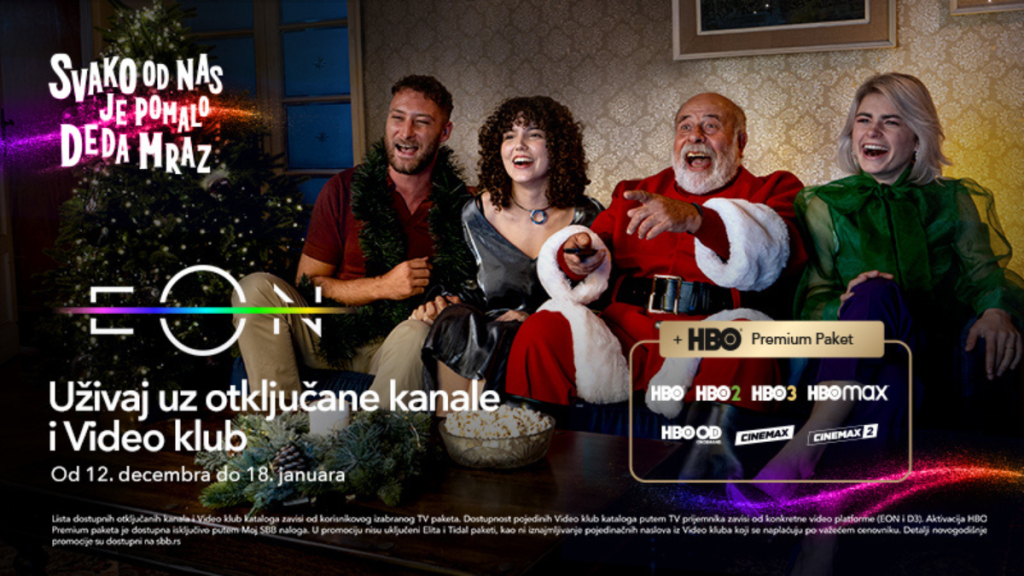 Svako od nas je pomalo Deda Mraz! Otključavamo za vas dodatne kanale, Video klub i HBO
