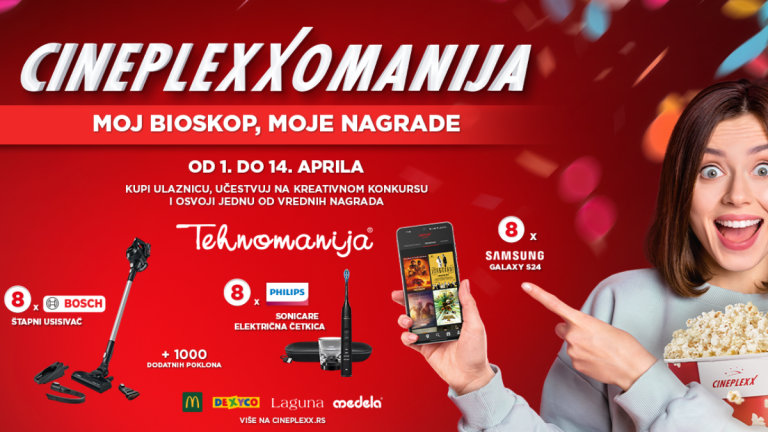 Pridruži se Cineplexxomaniji i osvoji vredne poklone!