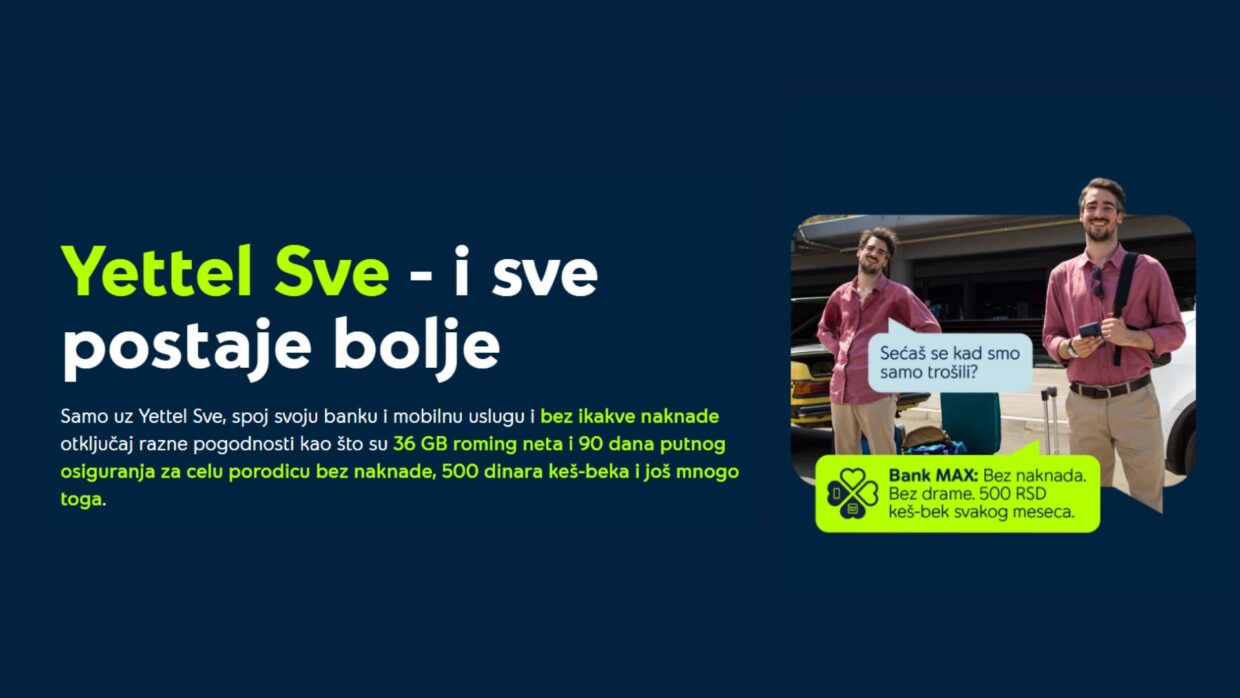 Novi program „Yettel Sve“: Telekomunikacije i bankarstvo na jednom mestu